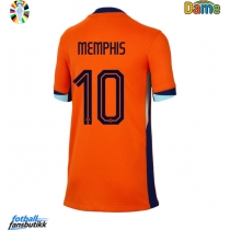 Nederland Memphis Depay #10 Hjemmedrakt Dame EM 2024 Kortermet